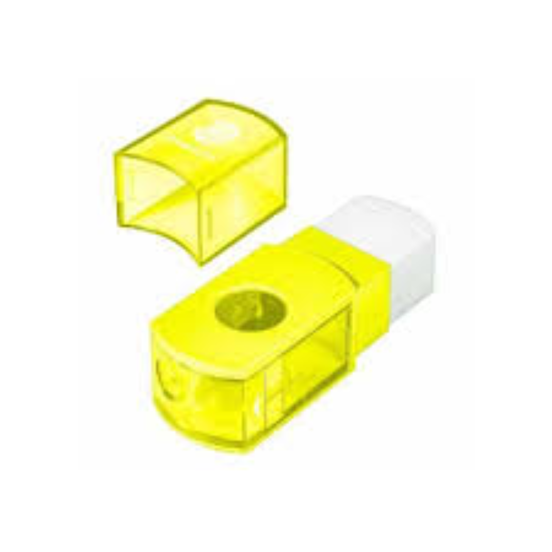 Staedtler Sharpener with eraser neon Bx=10pc ST-511-SE